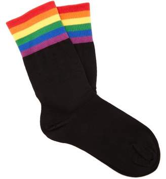Burberry Rainbow Wool Blend Socks - Womens - Black Multi