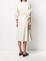 Thumbnail for your product : MSGM Faux-Leather Midi Dress