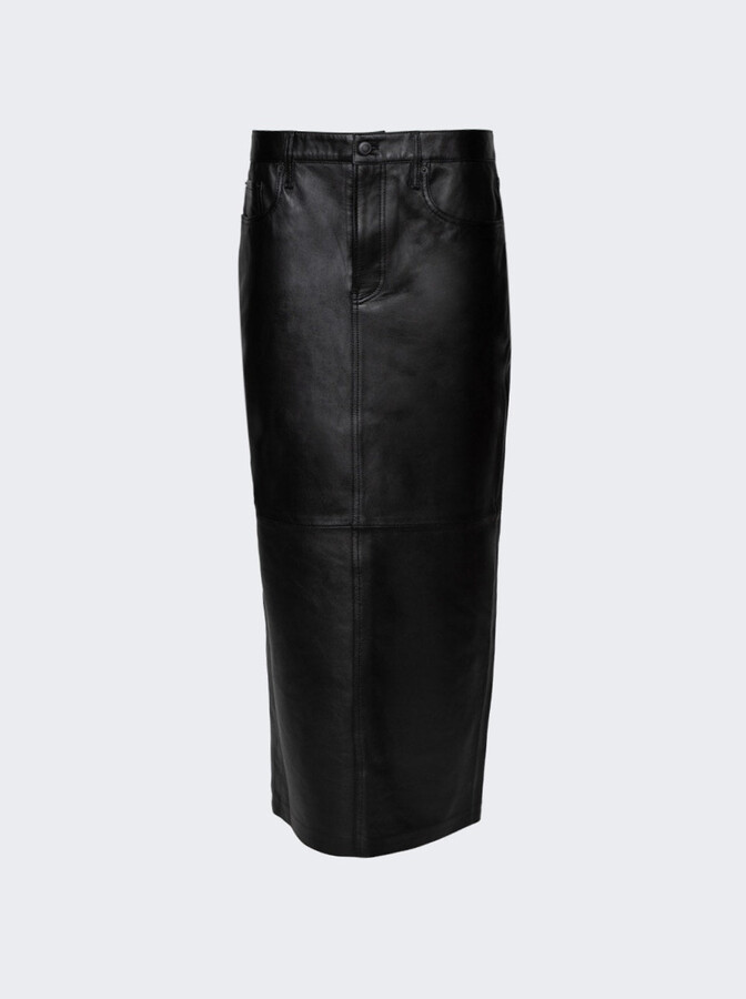 Wardrobe NYC Leather Maxi Column Skirt