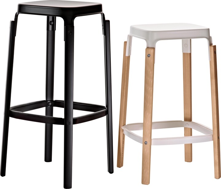 Magis Steelwood Stool In Walnut/black By Ronan & Erwan Boroullec For