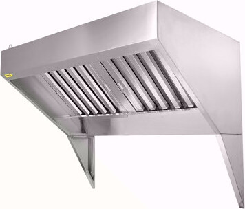 FOSHANZHENGONG Commercial Exhaust Hood 5FT Food Truck Hood Exhaust 201 Stainless Steel Concession Trailer Hood With 2 Detachable U-Shaped Grid Oil Filter Mesh Rus