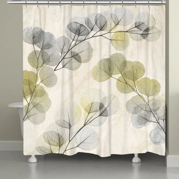 Laural Home LauralHomeSmokyX-RayofEucalyptusLeavesShowerCurtain