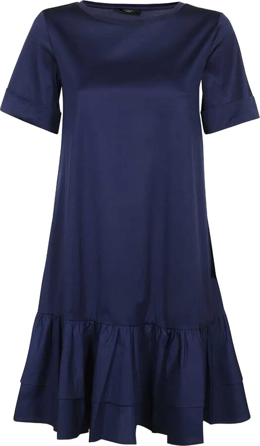 Weekend Max Mara Ruffled Cotton Mini Dress