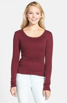 Thumbnail for your product : BP Long Sleeve Crop Tee (Juniors)