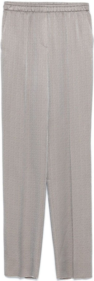 Giorgio Armani Textured Trousers With Elasticated Waistband