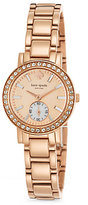 Thumbnail for your product : Kate Spade Gramercy Mini Pavé Rose Goldtone Stainless Steel Subdial Bracelet Watch