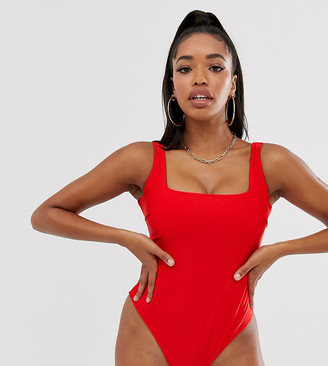 Wolfwhistle Wolf & Whistle Fuller Bust Exclusive swimsuit DD - G Cup in red