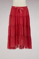 Thumbnail for your product : See by Chloe Silk skirt