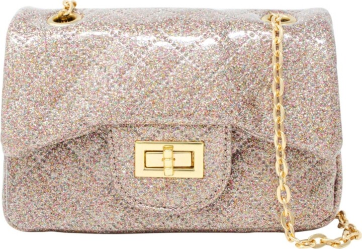 Tiny Treats + Zomi Gems Girl's Rainbow Classic Quilted Sparkle Mini Handbag