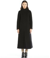 Thumbnail for your product : Cinzia Rocca black wool and cashmere stand collar full length coat