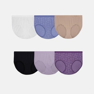 Fit for Me by Fruit of the Loom Women's Plus Size 6pk 360 Stretch Comfort  Cotton Briefs - Colors May Vary 11
