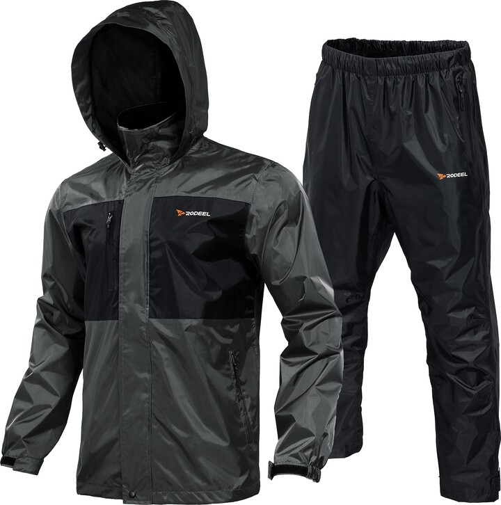 Rodeel Waterproof Fishing Rain Suit for Men (Rain Gear Jacket & Trouser