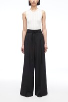 Relaxed Wool Wide-Leg Pant in black 