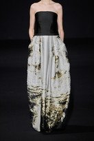 Thumbnail for your product : Alberta Ferretti Metallic cloqué maxi skirt