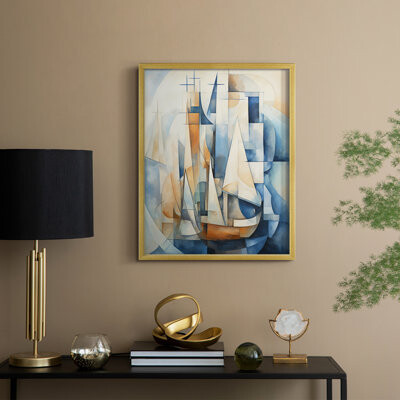 Breakwater Bay NAUTICAL Series CCCLXXXII -Premium Framed Print -Ready to Hang - No Nails Required