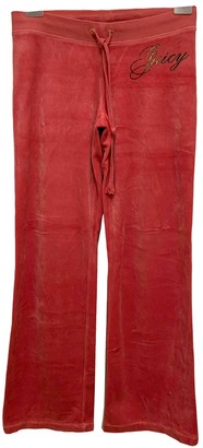 Juicy Couture Pink Cotton Trousers for Women