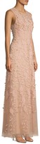 Thumbnail for your product : BCBGMAXAZRIA Tulle Floral Embroidered Sleeveless Gown