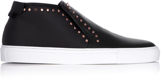 Givenchy Stud-embellished mid-top leather trainers