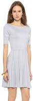 Thumbnail for your product : Three Dots Boat Neck Flare Mini Dress