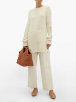 Thumbnail for your product : Jil Sander Laddered Wool-blend Sweater - Beige