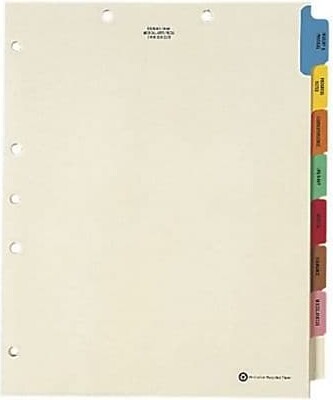 Medical Arts Press® 8-Tab Chart Medical Indexes, Side-Tab, 175/Bx