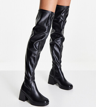 Stretch Knee High Boots | Shop the world's largest collection of fashion |  ShopStyle UK