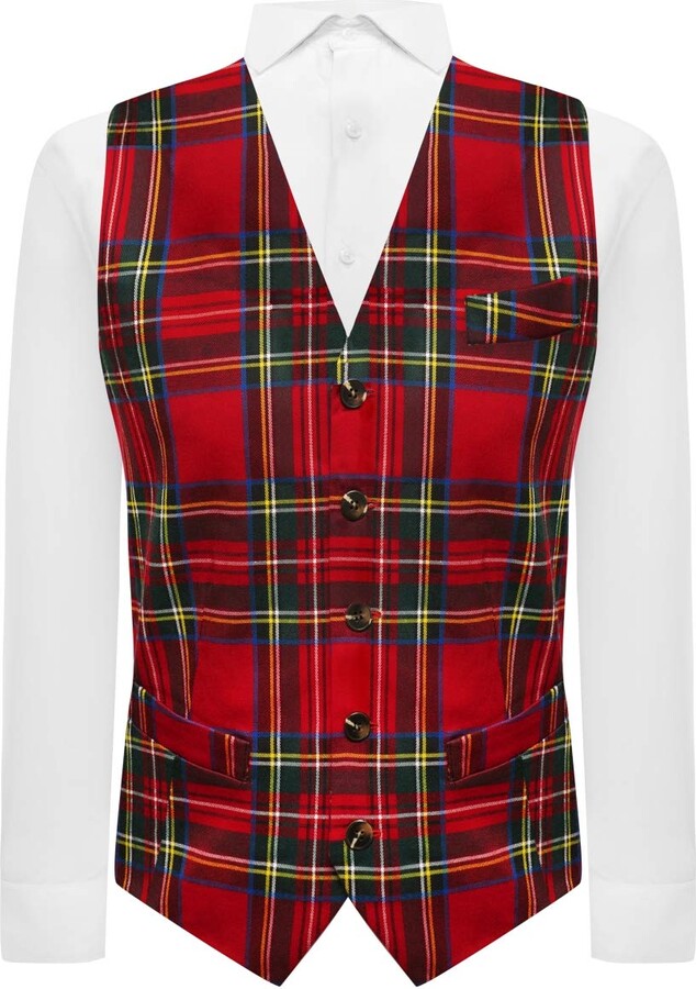 King & Priory Tartan Bleu Marine Traditionnelle Cocher Noeud