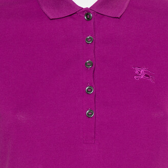 Burberry Purple Cotton Pique Polo T-Shirt M
