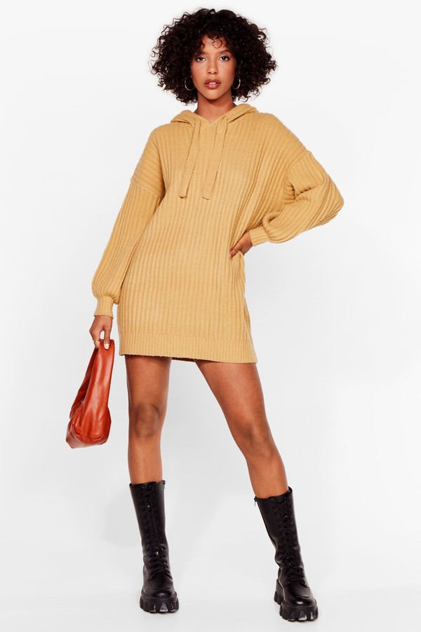 oversized knitted dress