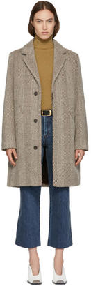 A.P.C. Brown and Ivory Silvana Coat