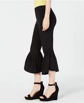 Thumbnail for your product : INC International Concepts Cropped Ruffle-Hem Crêpe Pants, Created for Macy's