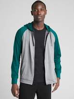 Thumbnail for your product : GapFit Brushed Tech Jersey Full-Zip Hoodie
