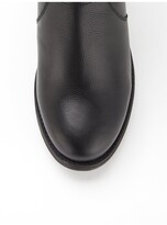 Thumbnail for your product : Very Wide Fit Leather Buckle Trim Knee Boot - Black