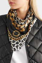 Thumbnail for your product : Marc Jacobs Printed Silk-twill Scarf - Black