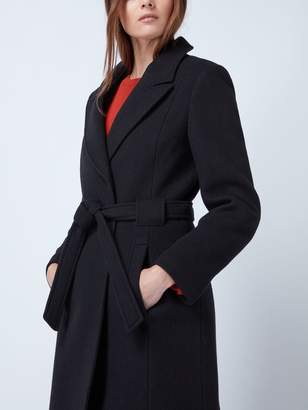 Linea Pia Belted Wrap Front Coat