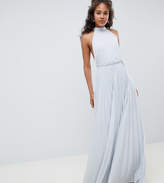 Thumbnail for your product : ASOS Tall DESIGN Tall high neck pleated maxi dress
