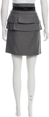 Temperley London Wool Ruffle-Accented Skirt