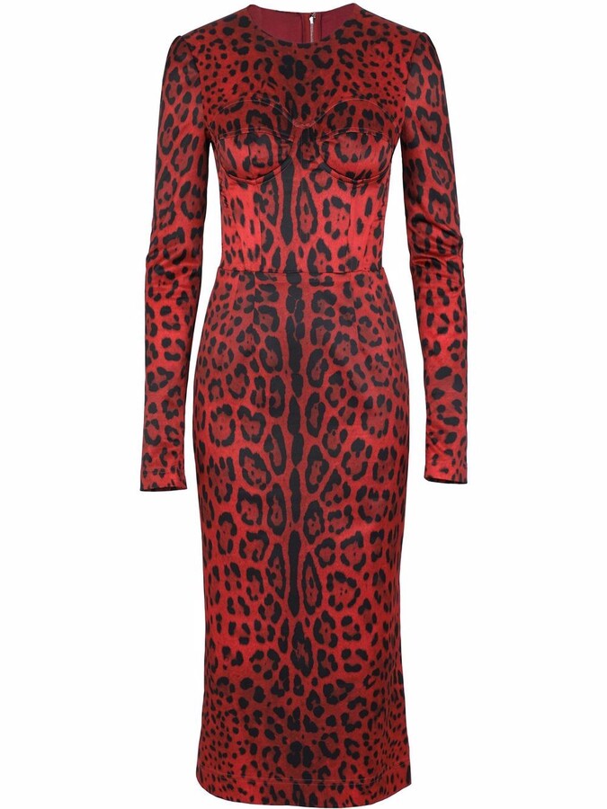 red leopard dresses