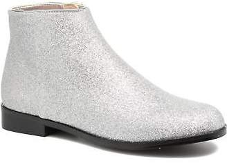 Mellow Yellow Kids's Mncaglitter Zip-up Ankle Boots in Silver