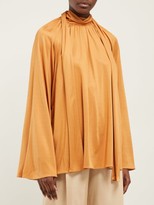 Thumbnail for your product : The Row Merrian Fluted-sleeve Blouse - Tan