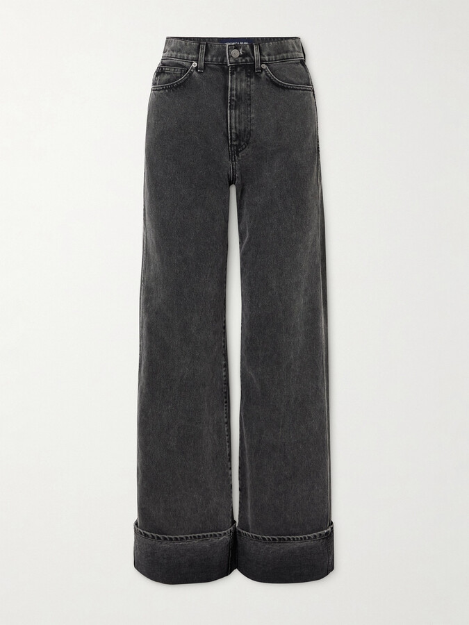 Veronica Beard Taylor High-rise Wide-leg Jeans - Gray