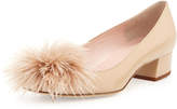 Thumbnail for your product : Kate Spade melinda patent feather pump, powder