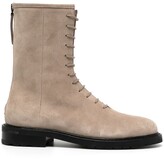 Thumbnail for your product : LEGRES Lace-Up Suede Combat Boots