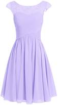 Thumbnail for your product : Cdress Women's Short Bridesmaid Dresses Chiffon Appliques Prom Dress Party Formal Gowns USW