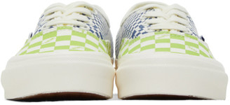 Vans Green and Blue Check OG Authentic LX Sneakers