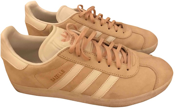 pink suede gazelles