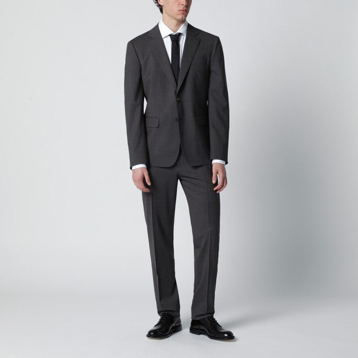 DSQUARED2 Grey Single-Breasted Suit In Wool Blend