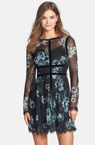 Thumbnail for your product : Fire Floral Print Lace Dress (Juniors)