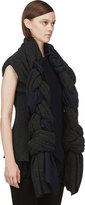 Thumbnail for your product : Comme des Garcons Grey & Navy Knit Braided Scarf Vest