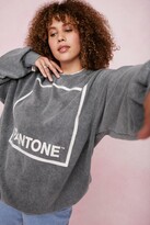 Thumbnail for your product : Nasty Gal Womens Paint a Picture Pantone Graphic Sweatshirt - Grey - XL